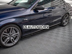 Maxton Design Side Skirts Splitters Mercedes C43 AMG W205 Sedan Estate 16-18