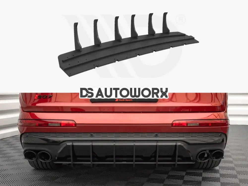 Maxton Design Street PRO Rear Diffuser Audi SQ7 Q7 S-line MK2 4M Facelift 2019- Main image