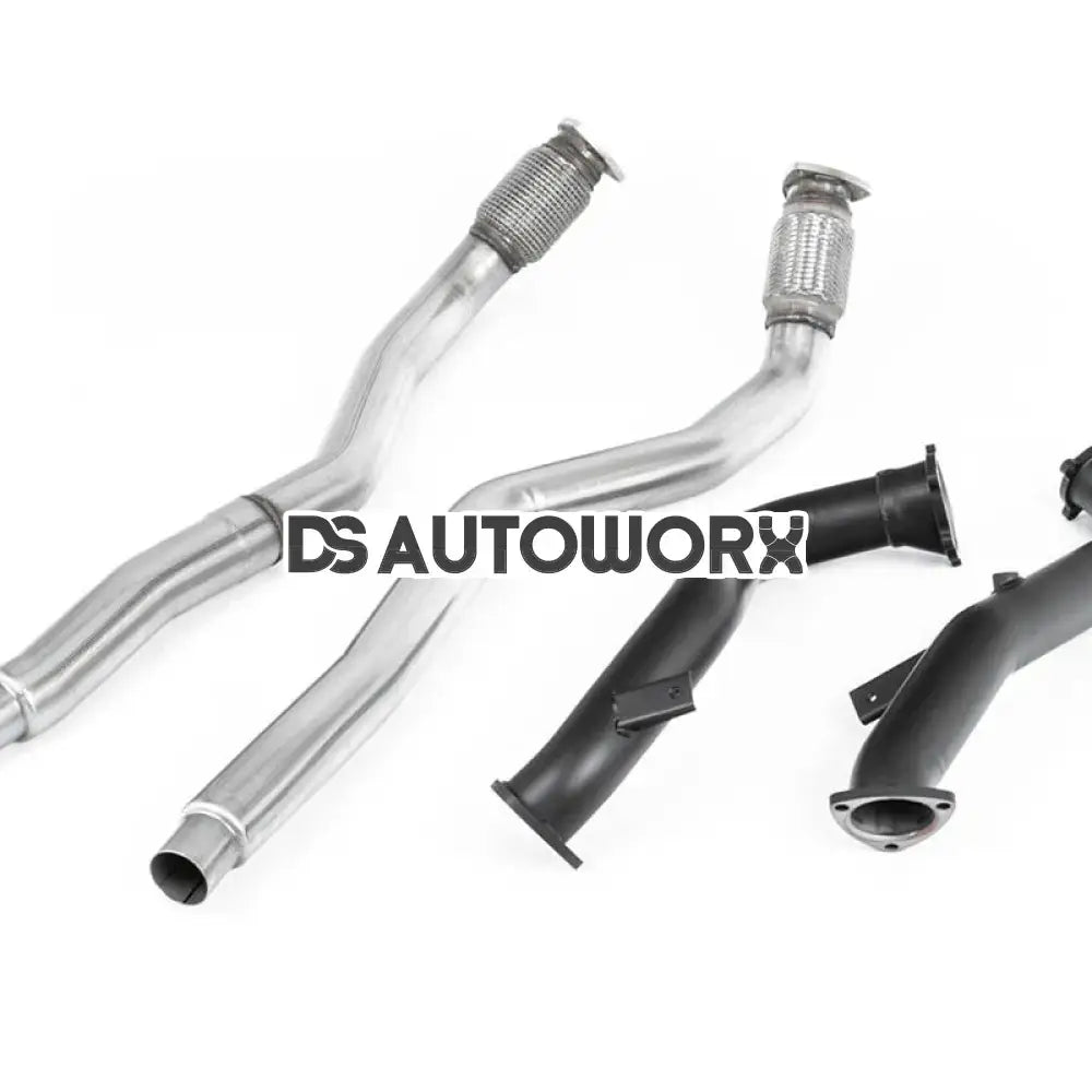 Milltek Audi RS6 C7 4.0 TFSI biturbo quattro inc Performance Edition 2013-2018 Large-bore Exhaust Downpipes and Cat Bypass Exhaust Pipes Exhaust - SSXAU634 Main image