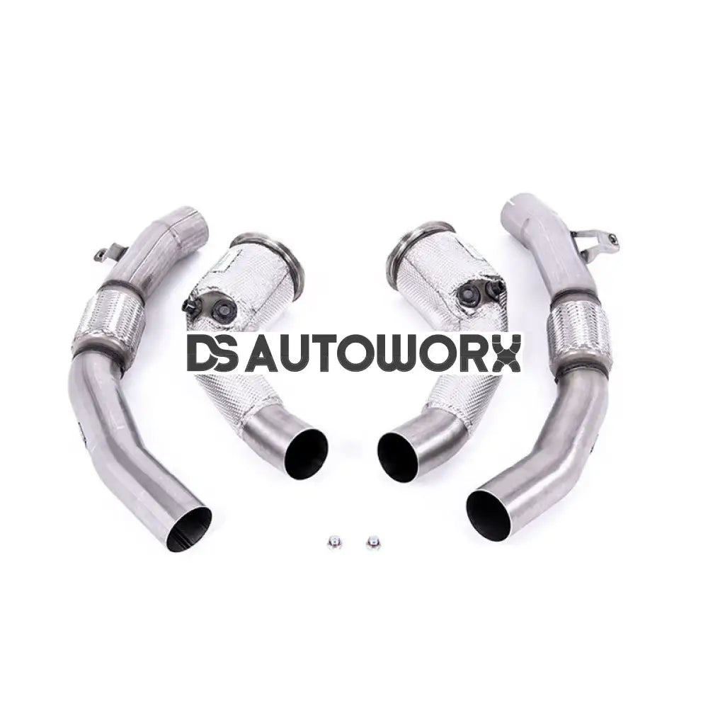 Milltek Audi RS6 C8 4.0 V8 bi-turbo (Non OPF/GPF Models - USA/ROW Models) 2020-2023 Large-bore Exhaust Downpipes and Cat Bypass Exhaust Pipes Exhaust - SSXAU907 Main image