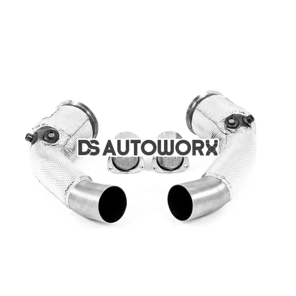 Milltek Audi RS7 C8 4.0 V8 bi-turbo (OPF/GPF Models) 2019-2023 Large-bore Exhaust Downpipes and Cat Bypass Exhaust Pipes Exhaust - OE Fitment Main image