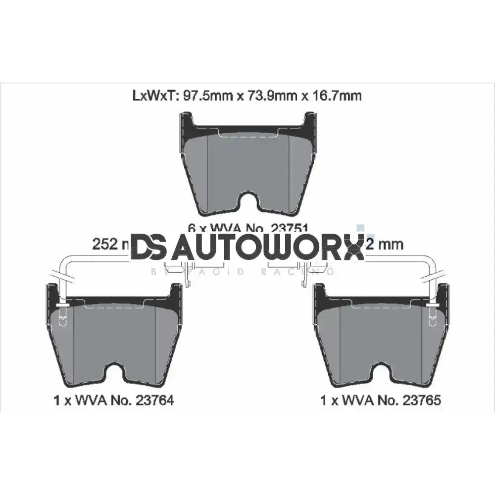 Pagid Street+ Brake Pads Audi R8 42 09-15 Front