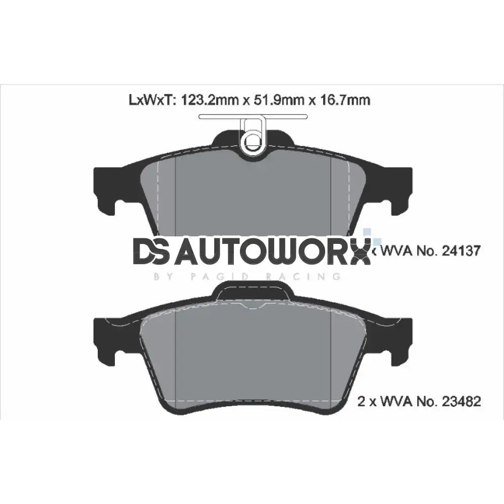 Pagid Street+ Brake Pads Ford Focus MK3 RS 15 Rear - T8057SP2001