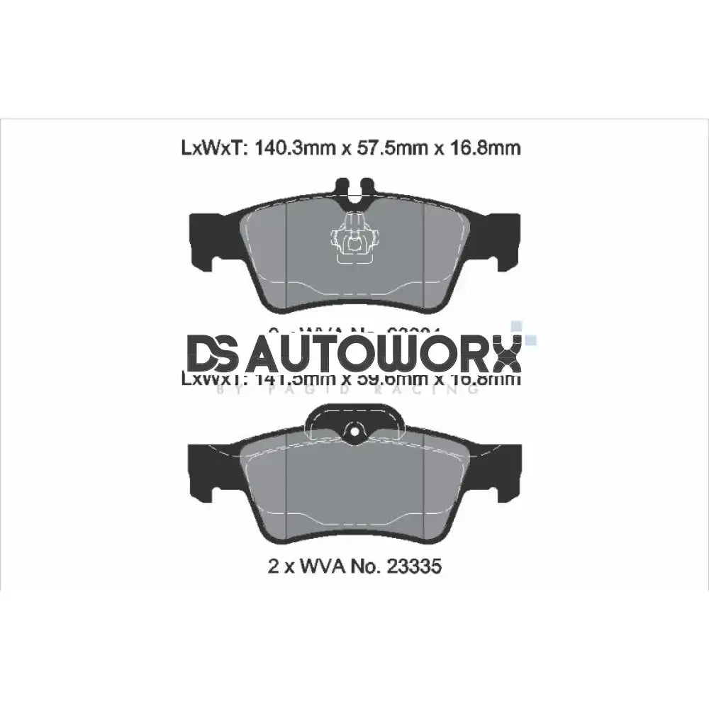 Pagid Street+ Brake Pads Mercedes SLK-Class AMG SLK55 04-11 Rear - T8029SP2001