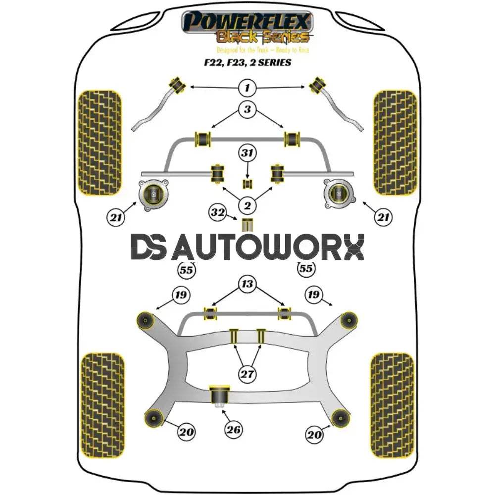 Powerflex Black Series Engine Mount Insert Kit BMW 2 Series F22 F23 13+ Secondary image