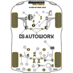 Powerflex Black Series Front Anti Roll Bar Bush 22.5mm Audi A3 S3 RS3 8P MK2 03-12