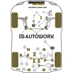 Powerflex Black Series Front Anti Roll Bar Bush 22mm Audi TT TTRS MK2 8J 07-14