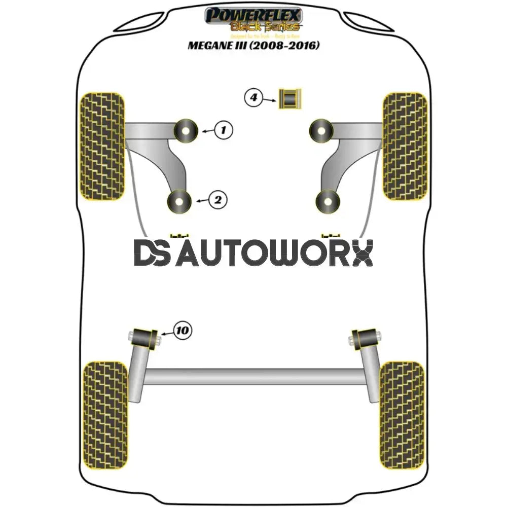 Powerflex Black Series Front Anti Roll Bar Bush 22mm Renault Megane III Inc RS 08-17