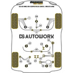 Powerflex Black Series Front Anti Roll Bar Bush 23.2mm Audi A3 S3 RS3 8V MK3 125PS plus Multi Link 13-20