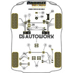Powerflex Black Series Rear Diff Front Mounting Bush Insert Ford Focus Mk3 Inc ST Inc RS 11-18
