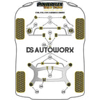 Powerflex Black Series Rear Diff Rear Mounting Bush BMW 3 Series F30 F31 F34 F80 F3X Sedan Touring xDrive 11-18