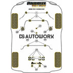 Powerflex Black Series Rear Diff Rear Mounting Bush BMW 4 Series F32 F33 F36 F82 F83 M4 14 13+