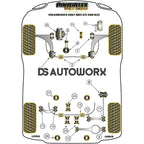 Powerflex Black Series Rear Diff Rear Mounting Bush Volkswagen Golf MK5 GTI R32 03-09