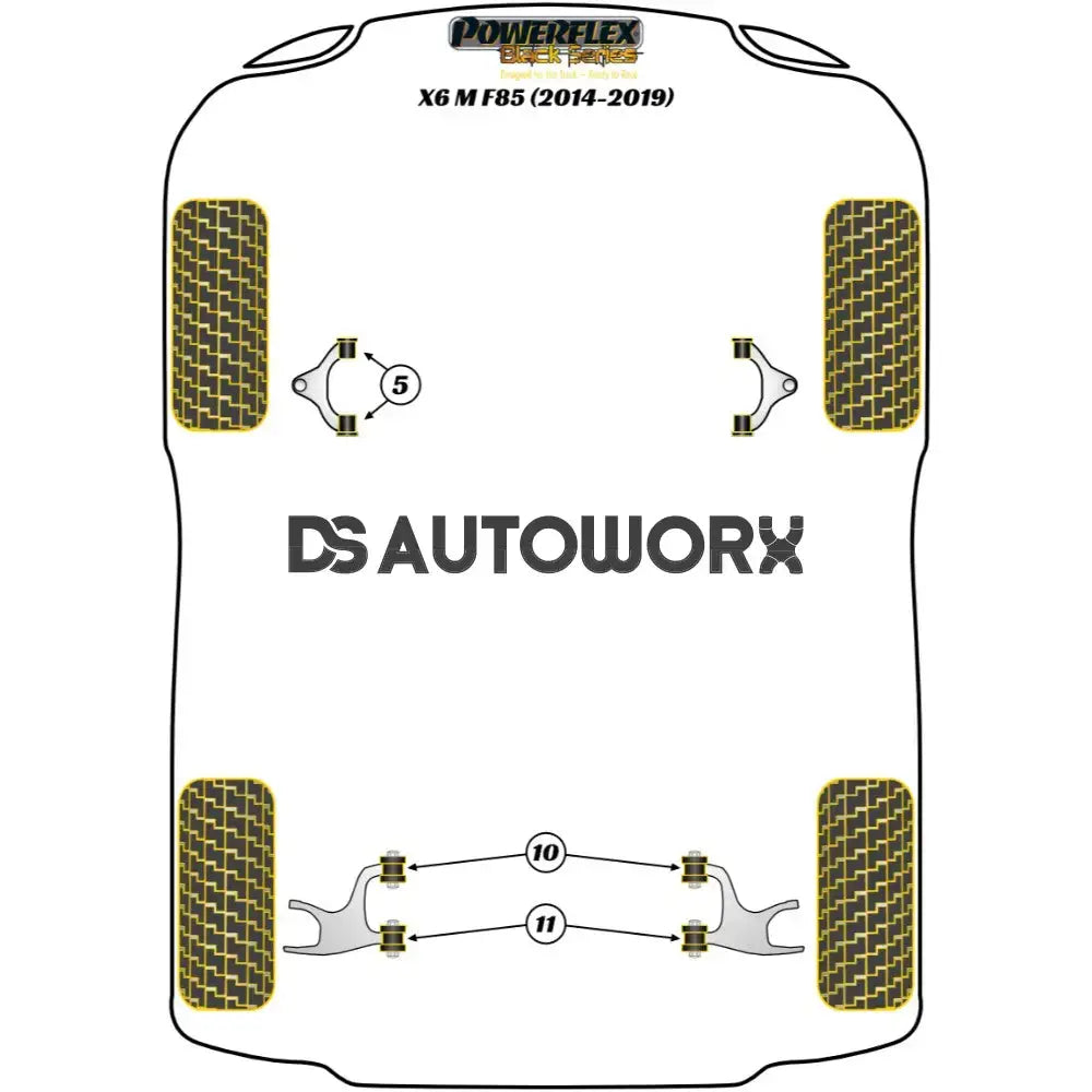 Powerflex Black Series Rear Lower Arm Front Bush BMW X6 M F86 15-19 - PFR5-710BLK Secondary image