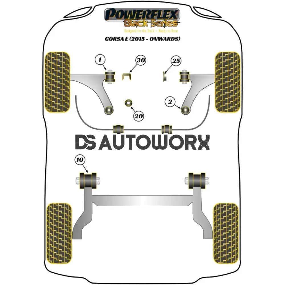 Powerflex Black Series Upper Engine Mount Insert Vauxhall Opel Corsa E Inc VXR OPC 14-19