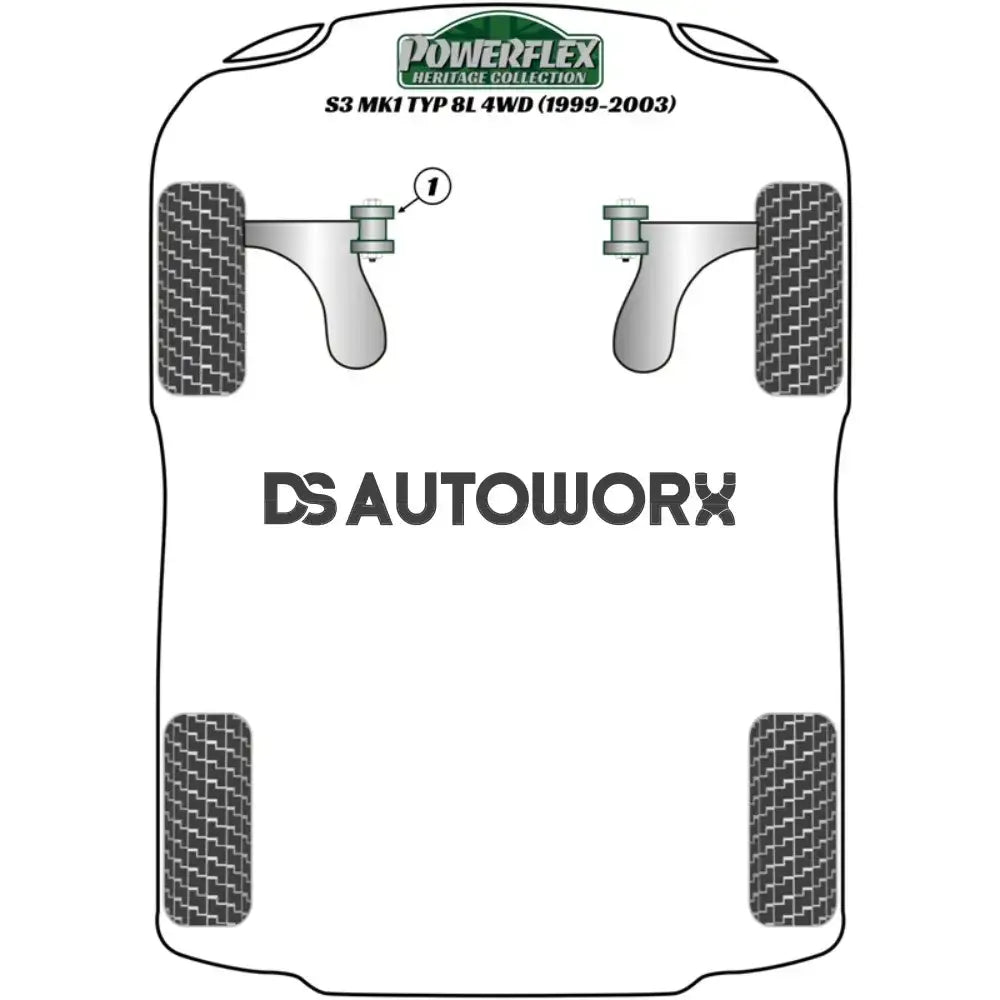 Powerflex Heritage Series Upper Gearbox Mount Insert Diesel Audi A3 S3 RS3 8L MK1 4WD 96-03 Secondary image