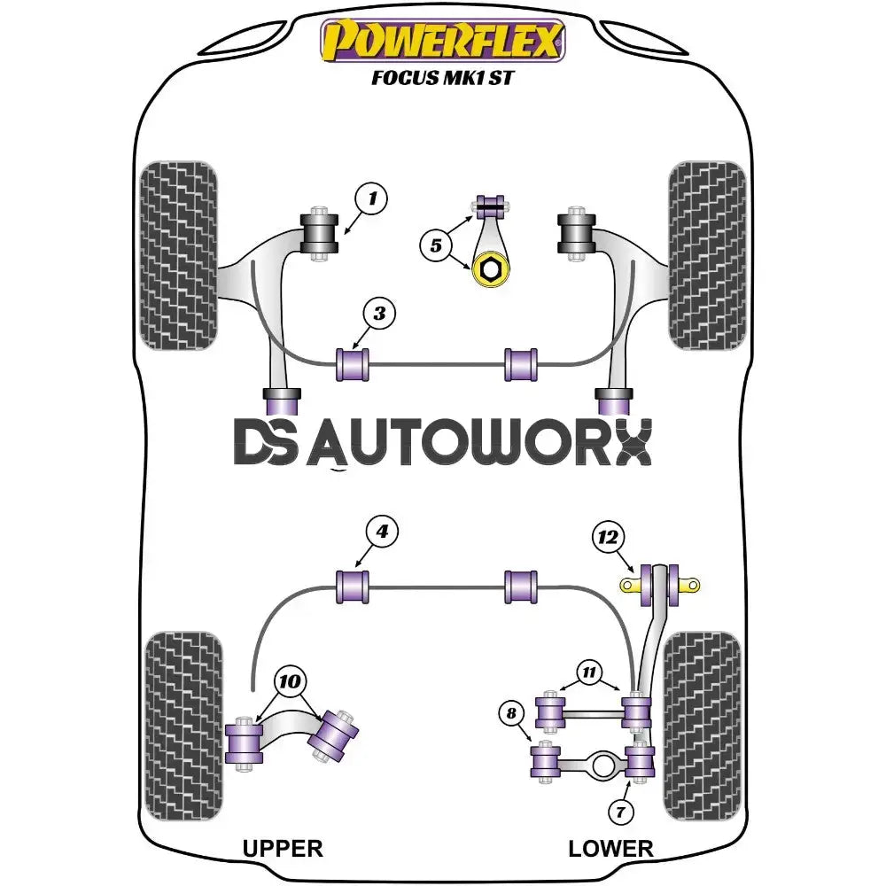 Powerflex Road Series Front Anti Roll Bar Mounting Bush Ford Focus Mk1 Inc ST Inc RS 98-04 Secondary image