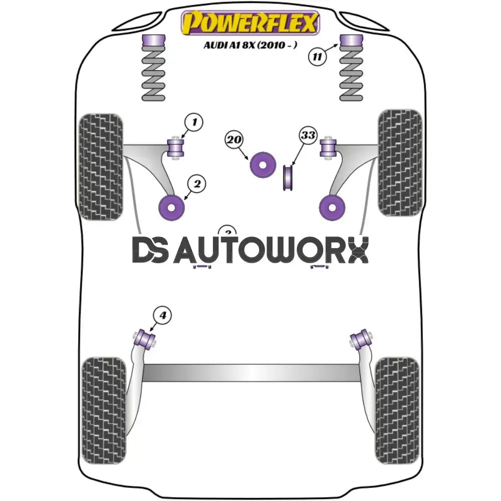 Powerflex Road Series Front Arm Rear Bush Audi A1 S1 8X 10-18 Secondary image