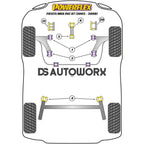 Powerflex Road Series Lower Engine Mount Large Bush 25mm Oval Bracket Ford Fiesta Mk6 Inc ST 02-08