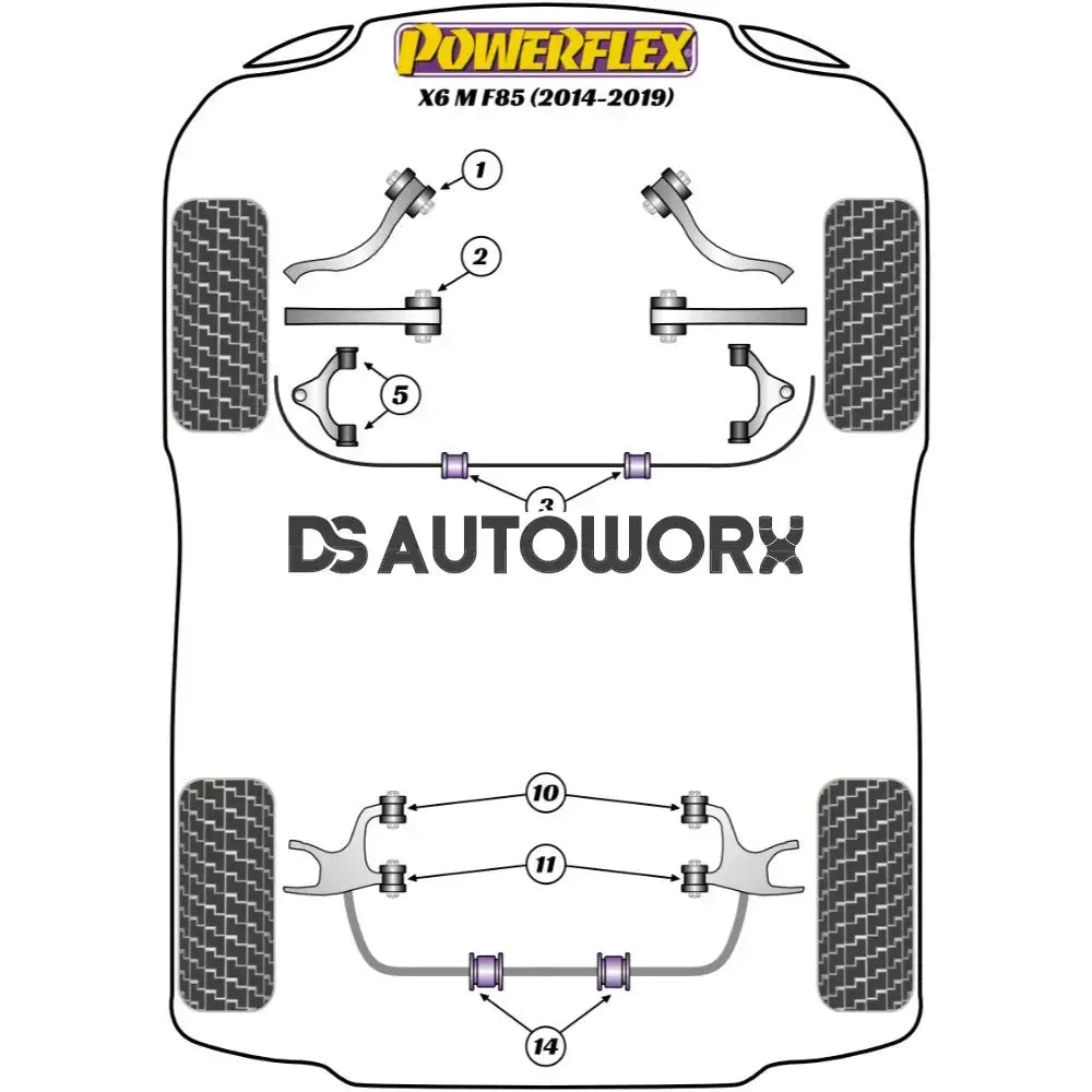 Powerflex Road Series Rear Lower Arm Front Bush BMW X6 M F86 15-19 - PFR5-710-16 Secondary image