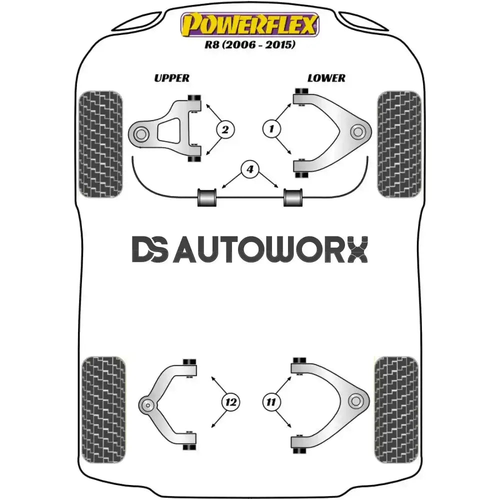 Powerflex Road Series Rear Upper Wishbone Bush Audi R8 Type 42 07-15