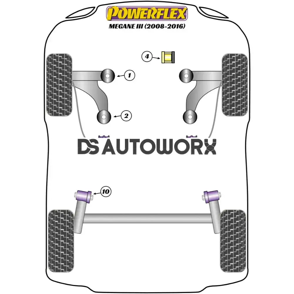Powerflex Road Series Upper Right Engine Mount Insert Renault Megane III Inc RS 08-17