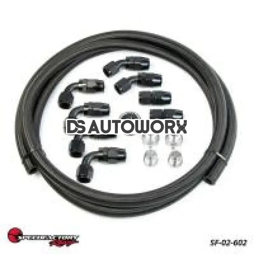 Speedfactory B-Series Catch Can Hose And Fitting Kit - Includes -10 Hose/Fittings - 4 90'S, 2 Straight, 2 45'S And 10' Of Black Braided Hose Secondary image